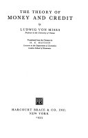 The Theory of Money and Credit